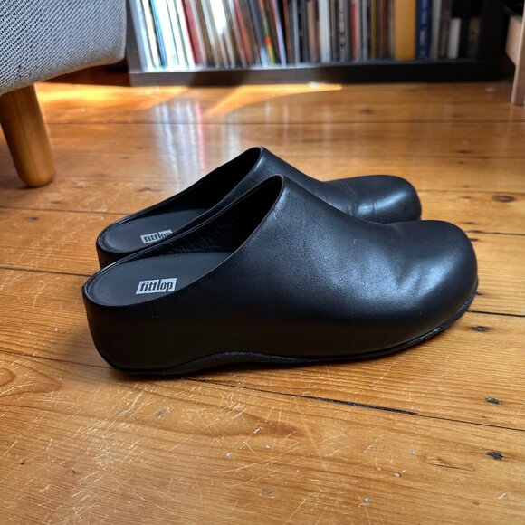 FitFlop Shuv Black Clogs - Size 8 - Picture 2 of 5